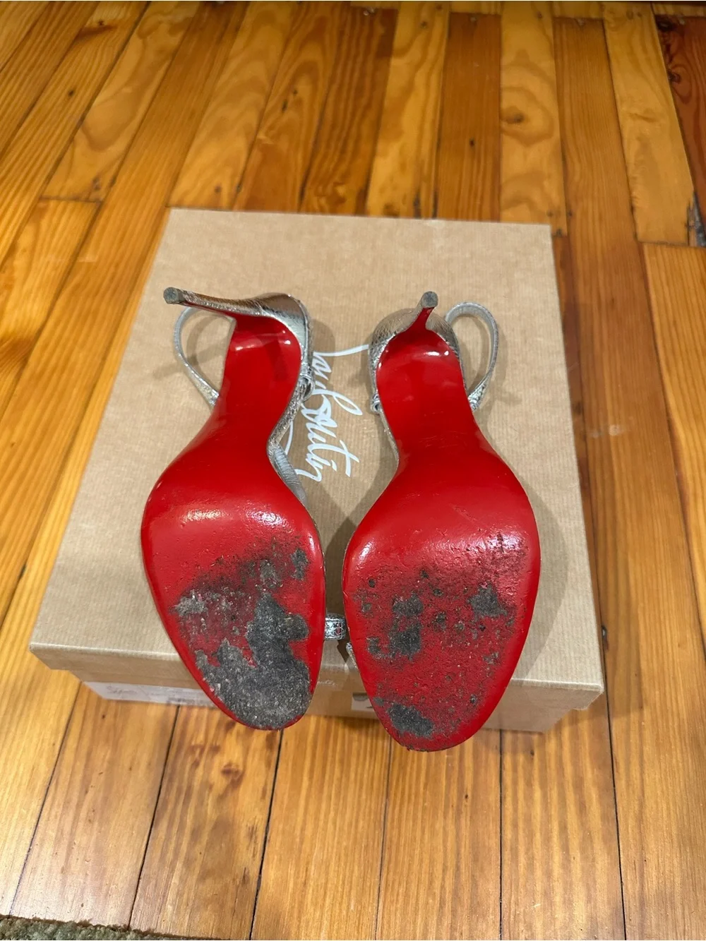 Christian Louboutin Silver Rosalie 100 mm